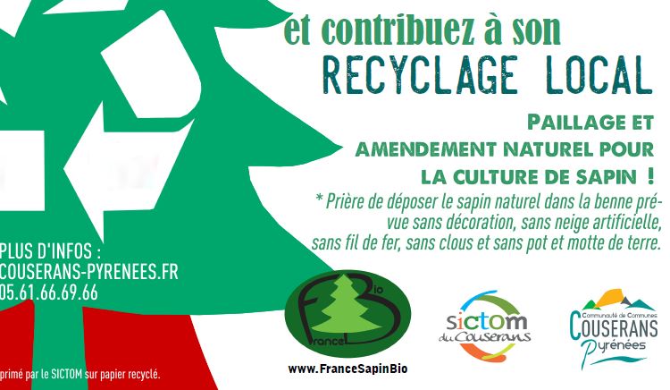 Durant le mois de Janvier, recyclons nos sapins  !