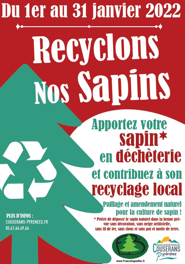 Recyclons nos Sapins ! Donnons leur une seconde vie !